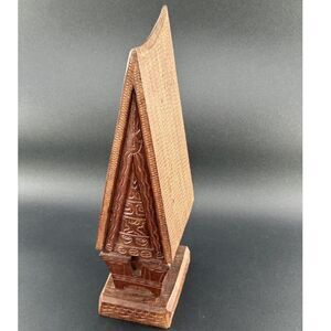 Osrik Bure Kalou Fijian Spirit House Handcarved 12 1/4"H x 4.5"W x 3 1/4"Base